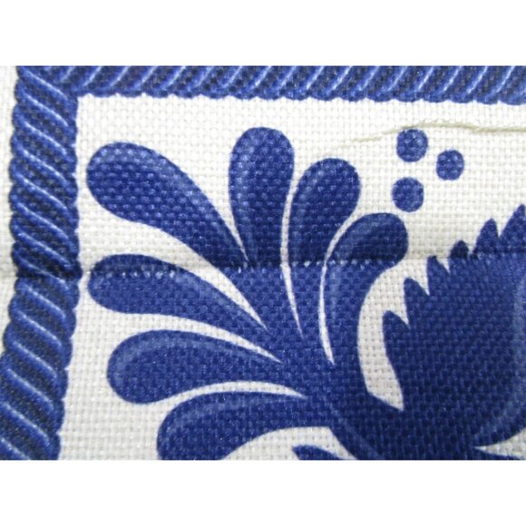 Talavera Tile Print Cotton Fabric Placemats Set Of 4 Blue White EUC - Picture 14 of 15